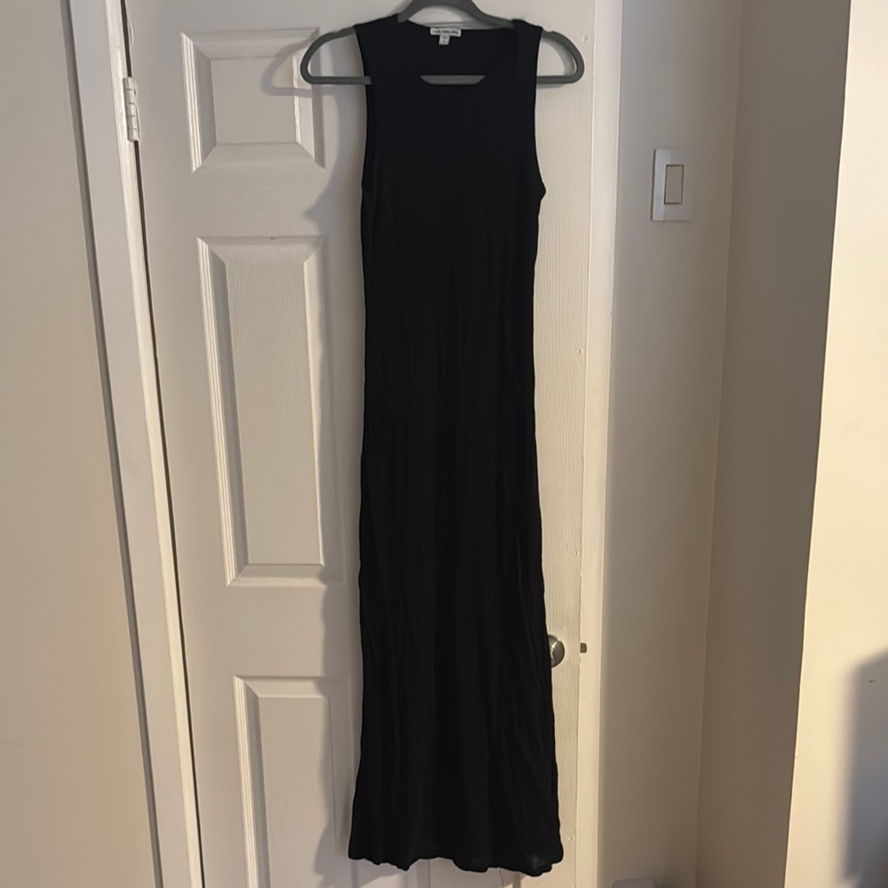 James Perse Elegant Black Sleeveless Maxi Dress